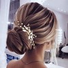 Unicra - Peine para novia con cristales brillantes para novia,