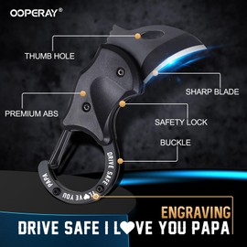OOPERAY Gifts for Papa Fathers Day, Fathers Day Papa Gifts, EDC Box Cutter for Camping Hiking Fishing, Birthday Gift Ideas, EDC Tool Gift from Grandchildren