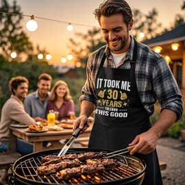 30th 40th 50th 60th 65th 70th 75th 80th 90th Birthday Gifts for Men Women, Funny Apron for Grilling Cooking Baking