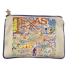 catstudio Natural Texas Zipper Pouch Purse | Holds Your Phone, Coins, Pencils, Makeup, Dog Treats, & Tech Tools