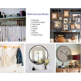 Hyber&Cara 150 Pcs Heavy Duty Picture Hooks Painting Hangers Photo Frame Wall Hanging Kit with Nails Support 10 - 100 lb