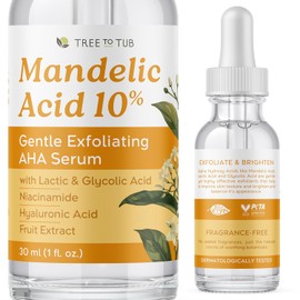 Tree to Tub- Revele una piel radiante: una potente pero suave concentración de ácido mandélico al 10% exfolia y promueve una tez más suave y clara. Perfecto para revelar la tez radiante natural de su