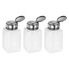 sourcing map 3pcs Solvent Alcohol Dispensers 180ml(6oz) Push Down Liquid