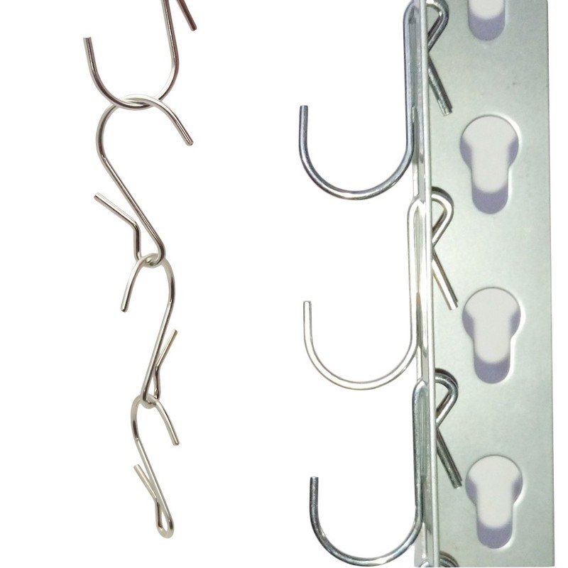 LJY 10-Pack Polished Metal Clip Type Hanging Hooks, Holds up