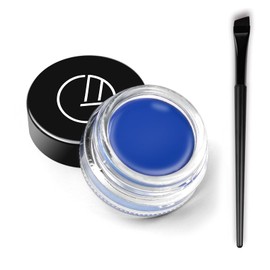 GOOD MOTHER Eyeliner Gel Set,Long Lasting Waterproof With 5.51 IN Long Eyeliner Brush,High-Intensity Pigments Smudge-Proof Eye Liner Makeup Creamy Gel 5G-Klein Blue