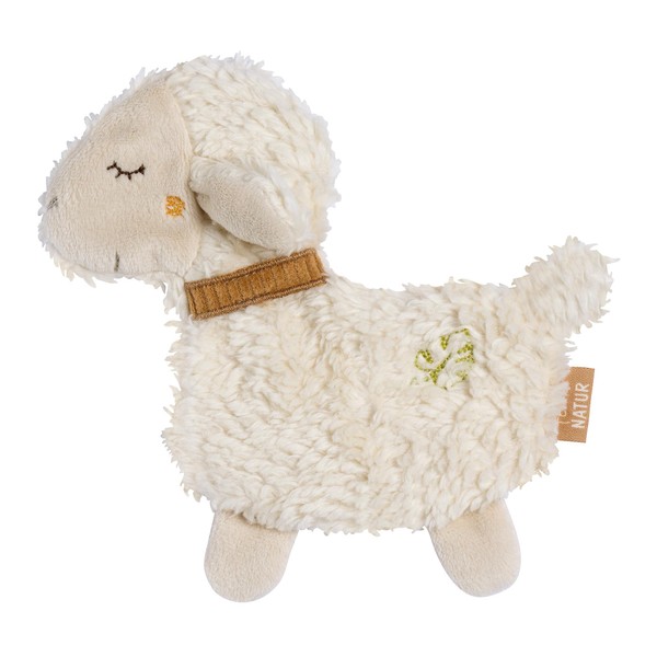 Fehn Natural Crinkle Sheep - Activity Raschel Toy with Organic