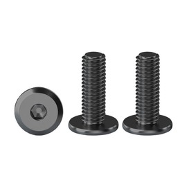 Drenky Screws Black M5, Rounded Head Screws Pack of 20 Stainless Steel Screws M5 x 16 mm Flat Head Screws Hex Socket Furniture Screws for Furniture Assembly, Woodworking Projects