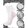 Fourluoo 6 Pairs Womens Socks Casual Ruffle Ankle Socks Lace