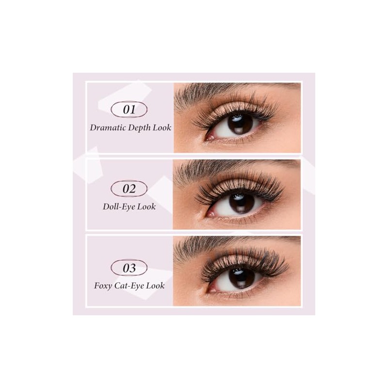 LashCode Pestañas Postizas 3D – Fluffy, One-Piece Design, Aptas para