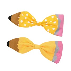 Teacher Hair Clips, Cute Yellow Pencil Bow Hair Clips, Yellow Pencil Hair Clips, Hair Accessory Styling Decorations for Students Teachers