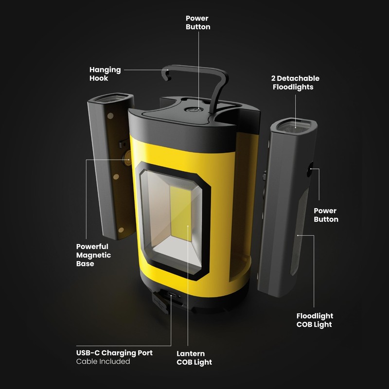 Feit Electric LANRFL1000 LED Lantern, 1000 Lumens, 5000K Daylight, Rechargeable