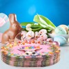 Fancy Land Easter Oval Paper Plates Easter Bunny Disposable Serving