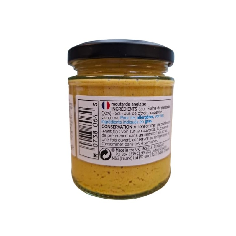 M&S Hot English Mustard 180g - 3 Pack