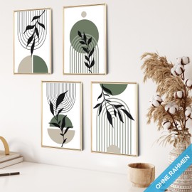 Boho Picture Set Poster Boho Decoration Set Wall Decoration Set Abstract Pictures Yoga Poster Wall Pictures Living Room Poster Vintage Wall Pictures Set