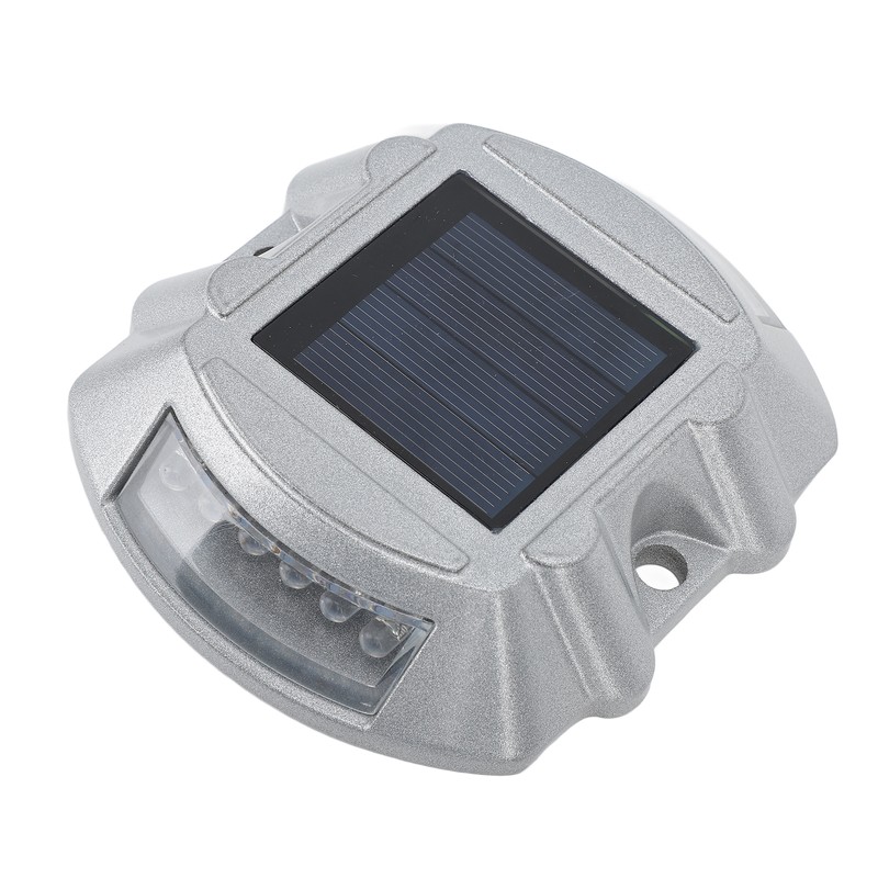 Solar Deck Lights Silver Aluminium Alloy High Brightness LED Solar