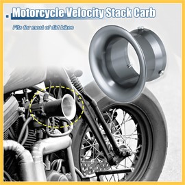 REPAIROCK 50mm 1.97" Velocity Stack Motorcycle Carburetor Air Filters Carb Funnel Trumpet Air Cleaner Intake Wind Horn Cup for Honda for Kawasaki Titanium Tone Auto Replacement Parts
