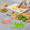 WakiHong 2 Pieces Rectangular Storage Jars with Lids Kitchen Meal