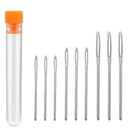 Darning Needles Sewing Needles Set of 9 Blunt Needles, Embroidery Needles, Large-Eyed Blunt Needles, Large-Eyed Straight Needles (5.2 cm, 6 cm, 7 cm) with Transparent Bottle