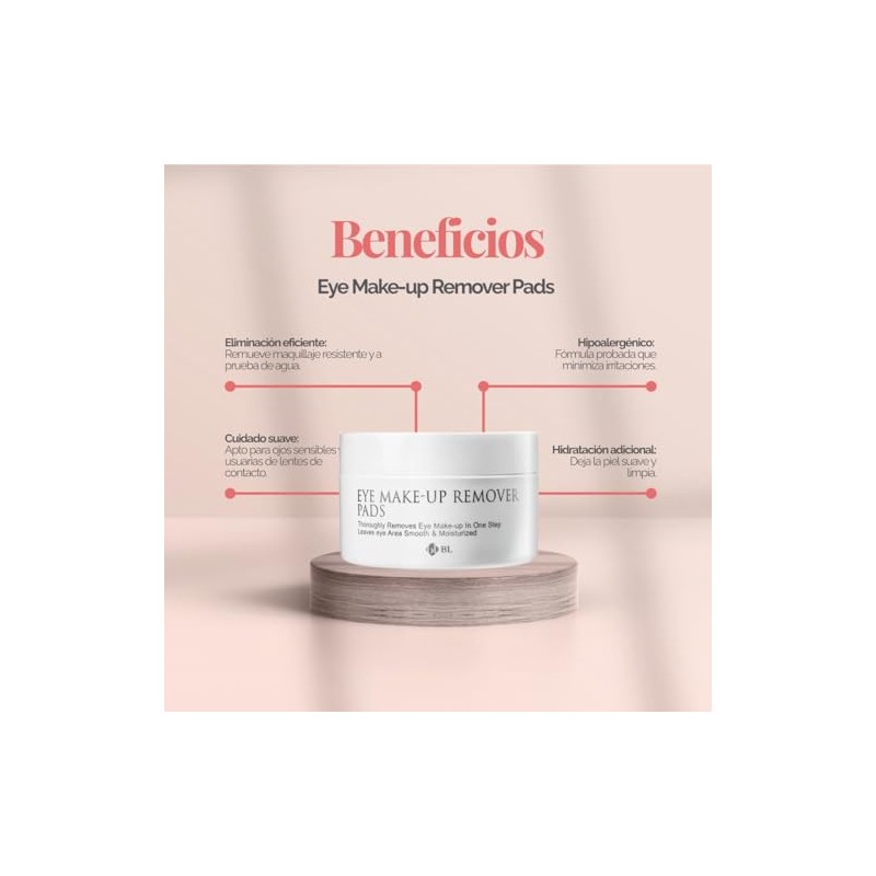 Desmaquillante en toallas Blink, libres de aceite. Eye Makeup Remover