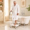 NnsZenith Adjustable Heavy Duty White Color Step Stool with Adjustable