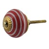 Freak Scene Shabby Chic Ceramic Furniture Knob Red / White