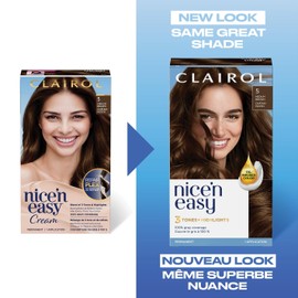 Clairol Nice'n Easy Permanent Hair Dye, 5 Medium Brown Hair Color, 1 Count