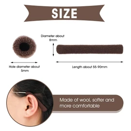 8 Pieces Eyeglass Ear Cushions, Soft Knitted Cotton Anti Slip Temple Pads Eyeglass Temple Tips Eyeglass Pads Behind The Ear Eyewear Retainer Glasses Arm Sleeve for Glasses Sunglasses 4 Colors