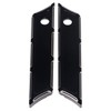 Black Saddlebag Outer Lid Hinge Latch Covers for Harley Electra