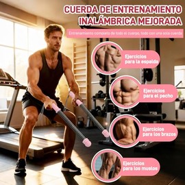 Cuerda de Fitness Inalámbrica Ajustable,Mejora la Fuerza y Proporciona Ejercicio Aeróbico de Bajo Impacto,Adecuada para Gimnasios Domésticos,Unisex
