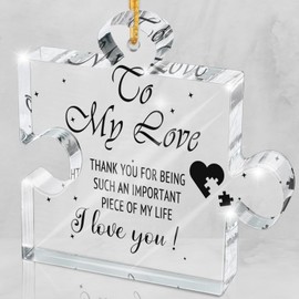 to My Love Keepsake, Love You Hanging Ornaments, Anniversary & Valentine's Day Gift, Christmas or Thanksgiving Keepsake, 2.7x3.1 Inch