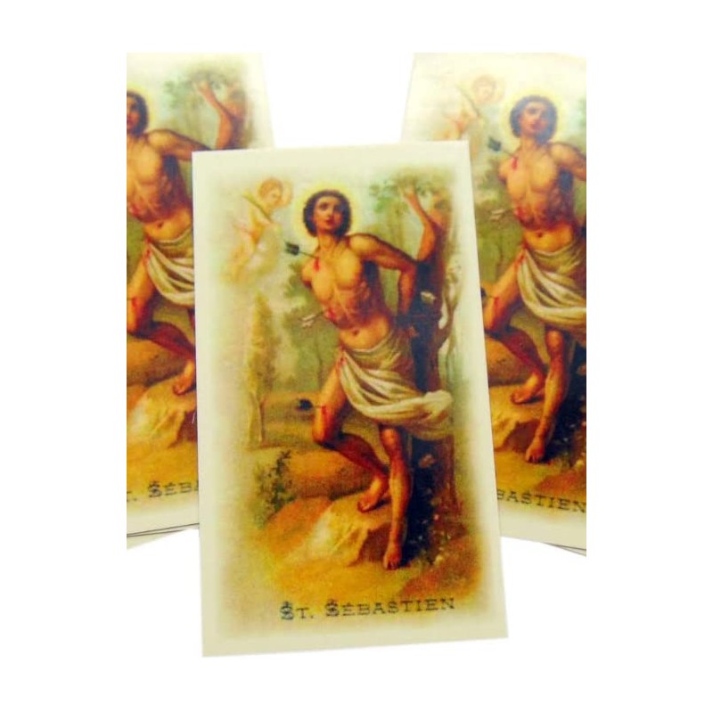 St Sebastian Holy Cards Set Prayer for Athletes Women or