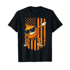 Graphic Onion Retro American Flag Dabbing Onion Lover T-Shirt