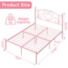 Weehom Full Size Bed Frame with Headboard, Heavy Duty Metal