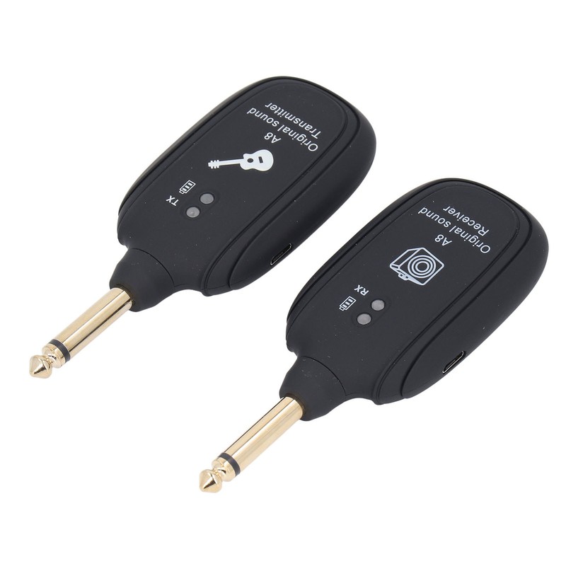 Electric Guitar Transmitter Receiver Set 6.35mm Rechargeable Wireless Guitar System