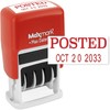 MaxMark Self-Inking Rubber Date Office Stamp with Posted Phrase &