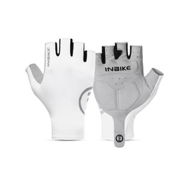 INBIKE Women's Cycling Gloves with Anti-Slip Shock-Absorbing Pad, Half Finger Bike Gloves for Bicycle MTB Road Biking