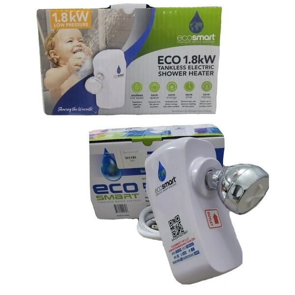 ECOSMART TANKLESS SHOWER WATER HEATER FOR HOMES WITH LOW PRESSURE WATER 1.8 KW