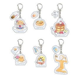 Gudetama 01 Heisei Retro Ver. [Graph Art Illustration] Acrylic Key Holder with Parts, Box of 6