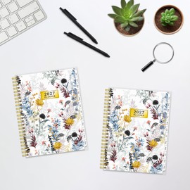 2027 Planner, Weekly ＆ Monthly Planner 2027, Jan 2027 – Dec 2027, 6.2" x 8.42", Flexible Cover, 12 Monthly Tabs, Thick Paper, Spiral Wirebound, Inner Pocket