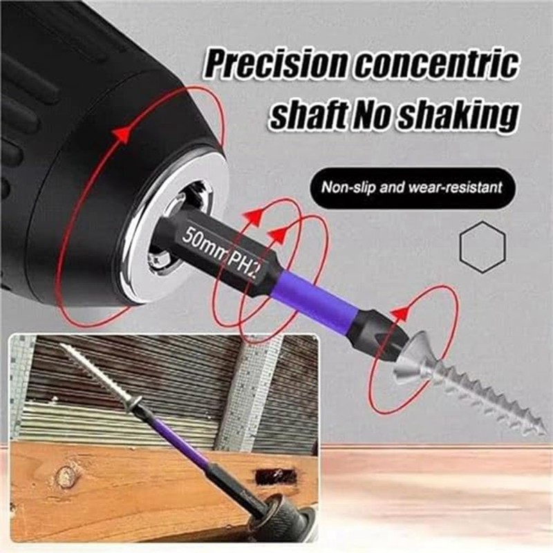 Vmitejoe Replacement Spare Parts Magnetic Drill Bits Anti-Slip and Shock-Proof