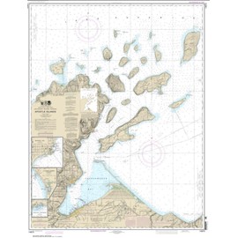 NOAA Chart 14973-Apostle Islands, Including Chequamegan Bay; Bayfield Harbor; Pikes Bay Harbor; La Pointe Harbor - Water-Resistant - by East View Geospatial