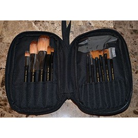 New Royal Langnickel Taklon Goat Hair Makeup Brush Cosmetic Travel Bag Set