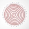 HOMESCAPES Cotton Blend Spiral Bath Mat Blush Pink Super Absorbent
