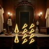 10Pcs Gold Retro Punk Hair Styling Tools - Gothic Metal