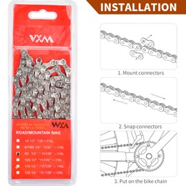 OLCANA 9 Speed Bike Chain 116 Links 1/2 x 11/128 inch High Strength Bike Chain with Missing Link Connector for Shimano SRAM Campagnolo X9