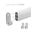 20 Pack Oval Closet Rod End Supports, Dveda Closet Rod