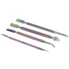 4pcs Stainless Steel Nail Cuticle Pusher Cuticle Trimmer Remover Set