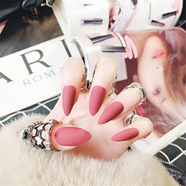 Uñas Postizas, Puntas De Uñas Postizas Mate De Moda Postizas Con Pegamento 2G, Decoraciones De Uñas Para Damas, Uñas Postizas Decoradas For Calcomanías Y Autoadherentes 8 Colores(F93)