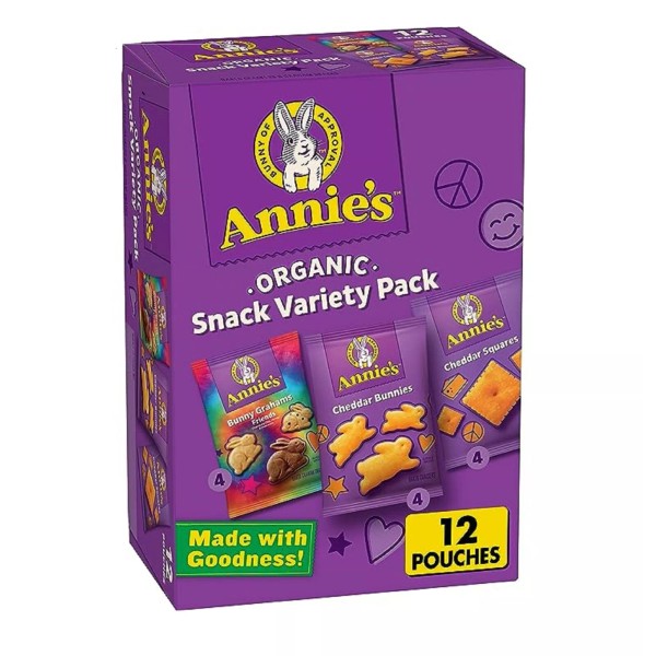 Annie's Organic Variety Pack Cheddar Bunnies Bunny Grahams, Cheddar Square
