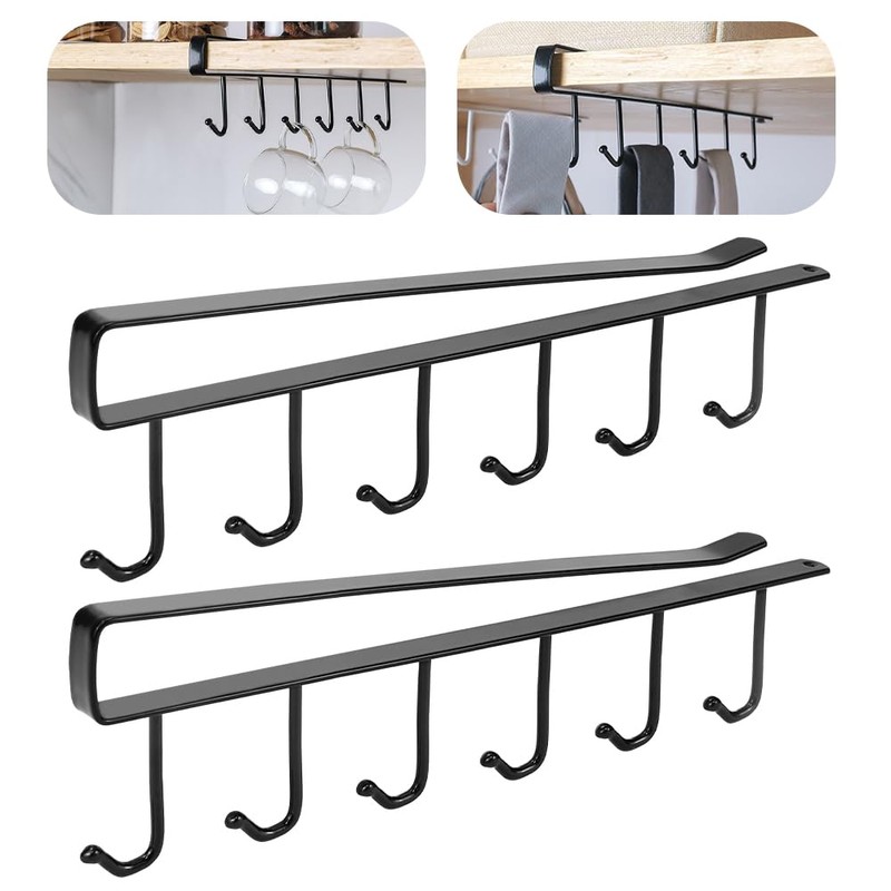 YAANBUNB Vertical Door Hook, Pack of 2 Cup Holders, Cups,